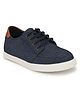 TUSKEY Solid Laced Up Shoes - Navy Blue