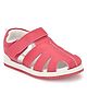 TUSKEY Hollow Out Detailed Velcro Closure Sandals - Pink
