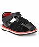 TUSKEY Hollow Out Detailed Closed Toe Velcro ClosureSandals - Black