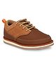 TUSKEY Color Blocked Lace Up Sneaker Shoes - Tan Brown