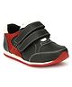 TUSKEY Colour Block Detailed  Double Velcro Closure Shoes - Black
