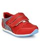 TUSKEY Colour Block Detailed  Double Velcro Closure Shoes - Red
