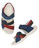 TUSKEY Color Blocked Velcro Closure Sandals - Blue