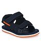 TUSKEY Double Velcro Closure Sandals - Navy Blue
