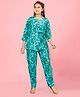 Aarika Three Fourth Sleeves Floral Printed  Co Ord Set - Sea Green