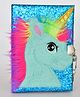 Mirada Unicorn with Horn Glitter Notebook