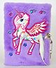 Mirada Whimsical Unicorn Plush Notebook with Lock