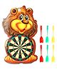 Fiddlerz Kids Dart Board Game Set with Sticky Balls & Hook Portable Educational Activity Toys For Boys Girls (Lion Sticky Target)