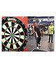 Sanjary Dart Board Dart Arrow Set 4 Arrows Hard Dart Board Double-Sided Party Games Color May Vary