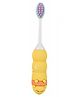StarAndDaisy Cute Dino Toothbrush for Kids  Soft Bristle Tooth Brush for Toddlers with Silicone Grip and Spilt Bristle Design (Round Yellow)