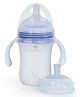 StarAndDaisy Silicon Feeding Bottle for Newborn Baby  First Feed Baby Feeding Bottles with Ergonomic Handles and Anti-Colic Teats with 360° Gravity Ball and Cleaning Clip, BPA Free 0 Month+ (240 ML)