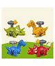 AKN TOYS Press & Go Running Dinosaur Toy 2 Pieces - (Color May Vary)