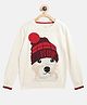Cherry Crumble By Nitt Hyman Full Sleeves Dog Knitted Sweater - Cream