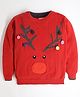 Cherry Crumble By Nitt Hyman Full Sleeves Deer Detailed Sweater -  Red