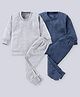 The Boo Boo Club Pack of 2 Full Sleeves  Striped  Thermal Sets - Blue & Grey