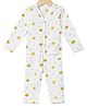 The Boo Boo Club  Muslin Full Sleeves Animals Face Printed Coordinating  Night Suit - White