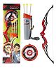 AKN TOYS Super Archery Bow and Arrow Set with Dart Target Board, Colourful with 3 Suction Cup Tip Arrows Super Archery Bow and Arrow Set with Dart Target Board, Colourful with 3 Suction Cup Tip Arrows