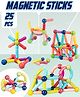 Fiddlerz Magnetic Sticks 25 Pcs Building Blocks For Kids- Big Magnetic Toys For Kids Girls Boys Toddlers