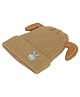 Kid-O-World Ribbed Bunny Patch Detailed Cap - Light Brown