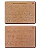 Mini Leaves Tamil Alphabets Wooden Tracing Board Double Sided Wooden Board