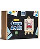 Mini Leaves Mini Canvas Art Paint DIY Kit with Wooden Essel for Beginners  set of 4