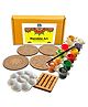Mini Leaves Wooden Mandala Painting Art and Craft Kit with Wooden Stand- Advance Level| Tea Coaster DIY Art and Craft Kit for 9 to 12 Years Set of 4
