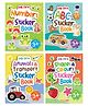 My First Sticker Books  Alphabet  Numbers Shapes and Colours Animals and Transport  Activity Books with 400+ stickers Pack of 4 Books - English