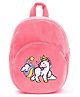Frantic Premium Quality Soft Design Hot Pink Unicorn Bag - 14 Inches