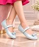 Pine Kids Ballerina With Bow Applique & Velcro Closure - Silver