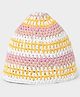 Mi Arcus 100% Cotton Striped Colour Blocked   Knitted Bucket Cap - Multi Colour