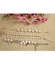 Kamule Pack Of 3  Pearl Adjustable Bracelet - Sliver Gold & Rose Gold