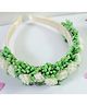 Kamule Floral Detailed Princess Collars Hair Band -Off White