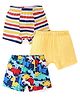 Babyhug 100% Cotton Knit Dino & Stripe Print Trunks Pack of 3- Multicolour