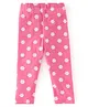 Babyhug Cotton Lycra Full Length Floral Printed Leggings Pack of 3 - Pink & Cream