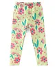 Babyhug Cotton Lycra Full Length Floral Printed Leggings Pack of 3 - Pink & Cream