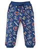 Babyhug Cotton Looper Full Length Lounge and Track Pants Ball Prints - Blue