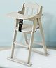 Mi Arcus Rubber Wood Baby High Chair with Safety Harness, Comfortable Foldable Design, Anti-Skid Wooden Legs  Grey