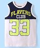 Pine Kids Sleeveless T-Shirt Players Print - White Melange