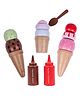 NESTA TOYS Wooden Ice Cream Set Play Food and Accessories 14 Pcs -  Multicolor