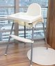 Multi-Functional Portable Feeding Highchair Plastic With 2 Level Height Adjustment - White| Removable Footrest| Safety Harness| Comfortable Seat