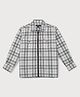 Gini And Jony Full Sleeves Checkered Shirt with Front Zipper - White