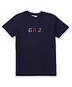 Gini and Jony Half Sleeves T-Shirt Text Printed - Dark Blue