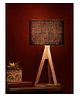 Green Girgit Jute Trio Wooden Lamp - Black