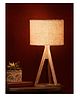 Green Girgit Jute Trio Wooden Lamp - White