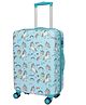 Novex Kids Unicorn Hard Sided Kids Trolley Bag with 4 Wheel - Turquoise 18 Inch