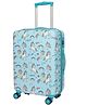 Novex Kids Unicorn Hard Sided Kids Trolley Bag with 4 Wheel - Turquoise 22 Inch