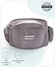 Babyhug Independent 2-in-1 Hip Seat Carrier: Front & back carrying positions, Padded seat for comfort, Adjustable waist belt, Side storage pockets, Supports up to 15kg, Easy weight distribution for parents comfort- Grey