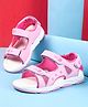 Cute Walk by Babyhug Velcro Closure Sandals with Floral Print - Pink