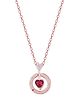 Touch925 Cupid's Arrow Necklace With Pendant For Women And Girls - Red