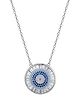 Touch925 Blue Stone Circle Necklace With Pendant For Women And Girls - Blue